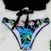 Ruffle Women 두 조각 수영복 푸피 푸그 위로 목욕복 낮은 허리 비키니 2021 섹시 끈 여름 수영복 Mujer Thong Biquinis AA230524