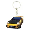 Japan Animax Initial D Akryl Keyring Sharp Turn Yellow AE86 CAR 2D Flat Cute Charms Keychain Men Chain Gifts for Women Keyring