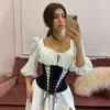 Bustiers korsetter sexig midja snörning korsett toppar kvinnor bantningsremtränare ärmlös kropp shaper bustier vintage underbust