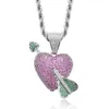 Collane con ciondolo Out Bling Collana a forma di cuore con zirconi cubici per regalo di gioielli da donna