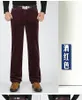 Pantalons pour hommes hommes automne hiver velours côtelé élastique pur coton décontracté taille haute ample pleine longueur grande grande taille 29-35 36 38 42 44