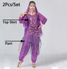 Bühnenkleidung JUSTSAIYAAdult Pailletten Bauchtanz Kleidung Frauen Orientalische Tanzkostüme Langarm Top Shirt Hosenanzug