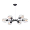 Plafonniers Pendentif LED Bulle De Verre Vintage Salon Chambre Restaurant Molécule Loft Ornement Industriel Lampe