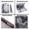 Dog Car Seat Covers 1 PCS Seats Cover Travel Carrier Cage With Clip-On Safety Leash And Metal Support Tube