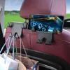 New Latest Car Seat Headrest Hook Carbon Fiber Mobile Phone Holder Car Vehicle Universal Holder Handbag Purse Coat Car Interior Accessories