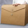 100pcs Brown Kraft Paper A5 A4 Document Holder File Storage Bag Pocket Envelope with Storage String Lock Office Supply Pouch