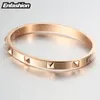 Bangles Enfashion Pyramid Spikes Bracelet Manchette Gold Color Stainless Steel Bracelet For Women Cuff Bracelets Bangles Pulseiras