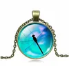 Pendant Necklaces Outdoor Dragonfly Time Gem Glass Necklace Men And Women Sweater Chain Retro Gsfn547 With Mix Order Drop Delivery J Dh3Rr