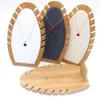 Sacchetti per gioielli Espositore per ornamento in legno di bambù staccabile smerlato Collana con supporto multiplo in legno
