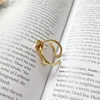 Cluster Rings Simple Opening S925 Sterling Silver For Women Gold Color Resizable Geometric Ring Wedding Anniversary Gift