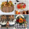 Fleurs décoratives 2 pièces cadre en fil métallique Thanksgiving bricolage support de guirlande formes florales automne guirlande décor de jardin ornement artisanat