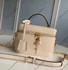 مصممة Crossbody أكياس 7A عالية الجودة الغرور الماكياج الجلود الحقيقية حقيبة اليد