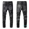 2023Designer High Tailed Jeans Lady Jean Ladies Scratch jeans broek lading rechte been mode holes broek zwart gescheurde jeans oude dames slanke fit