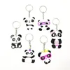 8 Styles Cartoon Panda Keychain Hanger CAR Keyring PVC Keychains Key Chain Fashion Accessoires