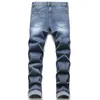 Light Blue Mens Denim Two Piece Set Hole Ripped Slim Fit Jacket Jeans Sets Male Casual Vintage Ropa Hombre Cargo Suit Streetwear