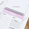 Prosty harmonogram Planner Sticky Notatbook może oderwać notatnik Codzienny plan Cewki Cewne