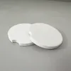 200 pcs 6,5 cm sublimation tasses vierges Coasters Car Céramique Hot Transfer Printing Coaster