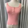 Frauen Tanks Nette Gestrickte Camis Spitze Trim Crop Top Frauen Sommer Tops Für Süße Mädchen Kawaii Kleidung