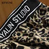 Women's Jeans Leopard Print Elastic High Waist Wide-Leg Loose Vintage Women's Pants Korean Fashion Full-Length Pants For Women 2023 Spring Y23