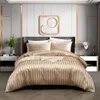 Bedding Sets Luxury Satin Adtsed Conjunto com capa de edredon com travesseiro de estilo de tamanho de duplo de tamanho europeu de linho sem folhas 230524