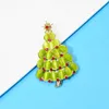 Brooches CINDY XIANG opal Christmas Tree Brooch Vintage Fashion Beautiful Pins Winter Coat Accessories Party Home Decoration Exquisite Gift G220523