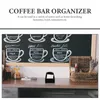 Lagringsflaskor 2st kaffekåp Organiserare bartillbehör för bordsskivan El Desktop Home