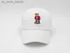 Caps de bola Design quente de beisebol Cartoon de golfe Urso Hat para homens Mulheres Snapback Hats Novo Strapback de lazer exclusivo Black White Rose Cap L230523