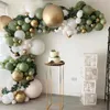 Balão verde Garland Arch Kit Jungle Safari Party Baloon Wild Wild One Birthday Party Decor Kids Chuveiro de bebê Baby Latex Ballon Chain