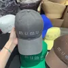 3D miu letter cap Children's designer Designer Beanie hat Fashion semi soft top coffee male couple baseball cap