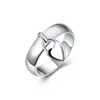 Pierścienie opaski damski szterling sier plated heart block pierścień gssr133 moda 925 kropla biżuterii DHAFB