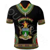 Polos masculinos Africa Zona Roupas - Zimbábue Dashiki Polo Camisas Tops de Summer Tops