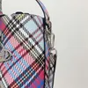 Vivibag Crossbody Designer Bags Handbag Luxury Colorful Plaid Bucket Women New New Trendy Counter Basedctions 230523
