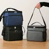 Mochila Pacote de mochila Bolsa de lancheira portátil de grande capacidade adequada para refrigeradores de calor refrigerado refeição Bolsas isoladas de Bento Bolsas de viagem Sacos de alimentos para trabalho P230524