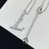 Med Box Luxurys Designers Halsband Fashion Men's Charm Jewelry Luxurys halsband Cleavicle Chain Gift till flickvän BoyFrien170s
