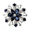 Broches de diamantes de imitación de flores brillantes para mujer, accesorios de vestir de diario para fiesta y oficina