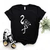 Women's T Shirts Flamingo With Flower Print Women Tshirts Cotton Casual Funny Shirt For Lady Yong Girl Top Tee Hipster T569