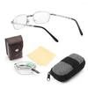 Óculos de sol Fashion Ultra-Light Dobing Reading Glasses com Box Unisex Metal Frame AGIDA VISION CARE 1.0- 4.0