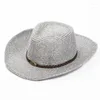 Boinas de chapéu de cowboy masculino de verão sun tap adulto protetor solar anti-UV BRIM MEN PLACH PANAMA B-8055