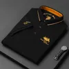 Herren Polos High-End-Marke Baumwolle Mode besticktes Poloshirt Herren Sommer Casual Business Kurzarm T-Shirt Revers Trend Herren Top 230524