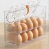 Bouteilles de stockage Double Couche Boîte à Oeufs Tiroir Organisateur Conteneur Réfrigérateur Rack Support Empilable Cuisine Accessoires