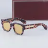 نظارة شمسية jmm enzo square acetate سميكة الثقيلة steampunk الأطر الأصلية مصممة الكلاسيكية العلامة التجارية النظارات مع النسخ الأصلية