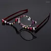 Güneş gözlükleri büyütme okuma gözlükleri Kadın Taşınabilir Mini Okuyucular 1.0- 4.0 Gadget Aksesuar Çocuklar için Kızlar Sahne Performansı T8NB