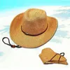 Berets Summer Straw Sunhat Men Sunshade Sunscreen Cap Male Outdoor Sport Fishing Climbing Beach Sun Protection Anti-UV Casual Hat H7272