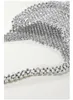 Borse da sera 2023 Borsa a tracolla con perline in nappa argento femminile Design di nicchia Borsa vintage tessuta a mano Borse alla moda