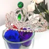 Clipes de cabelo Barrettes Capacete de noiva Casamento Coroa de Coroa rosa Color prateada de ouro Stromestone Cristal Princesa Tiaras Jóias CHIHAIR