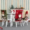 椅子は、ホームテーブルディナーバック装飾年のパーティー用品クリスマスナビダッド2023チェアのための非織りのカバークリスマス装飾をカバーしています