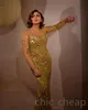 2023 Angham Aso Ebi Or Sirène Robe De Bal Paillettes Dentelle Sexy Soirée Formelle Partie Deuxième Réception Anniversaire Robes De Fiançailles Robes Robe De Soirée ZJ324