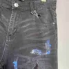 Uomo amari amirl amirlies am Jeans amis imiri amiiri AM Designer Street Clothing es Jeans Denim Pants High es Red Diond Nero Fashion Brand Broken Hole Old Wash Sl TYMT