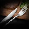 Dinnerware Sets Stainless Steel Utensil Professional Dessert Spoon Kitchen Fork Steak Cutter Dining Knives Forks Spoons Home