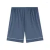 Men's Sleepwear Men's 3XL 4XL 5XL Men's Pajama-pants Summer Thin Shorts Loose Casual Home Sleep Bottoms For Boys Soild Students